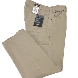 Dickies Carpenter Jeans Relaxed Fit 40X32 Work Pants Pockets Utility Loop Khaki